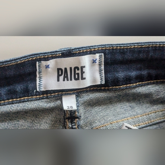 Designer PAIGE Dark Wash Verdugo Ankle Skinny Jeans W/Zippered Side Ankles Sz 28 - Picture 4 of 16